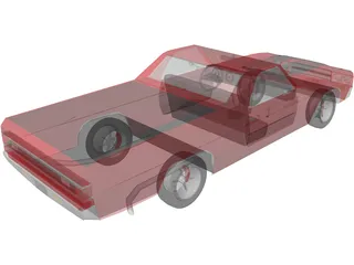 Chevrolet El Camino SS 454 3D Model preview