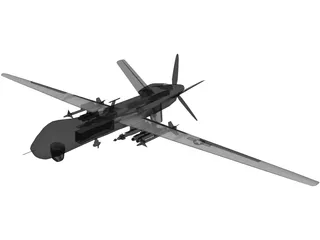 General Atomics MQ-9 Reaper UAV Drone 3D Model preview