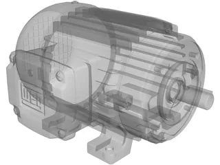 Weg 75hp Motor 3D Model preview