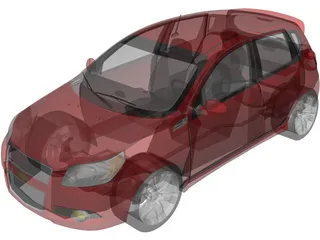Chevrolet Aveo LT (2011) 3D Model preview