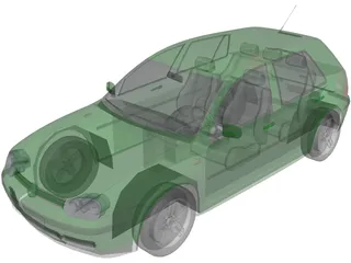 Volkswagen Golf IV (5 doors) 3D Model preview