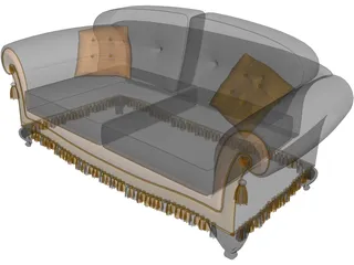 Sofa Classic Design 3D Model preview