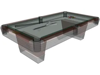Pool Table 3D Model preview