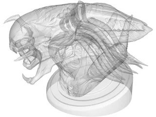 Predator Bust 3D Model preview
