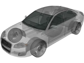 Audi A4 Saloon (2007) 3D Model preview