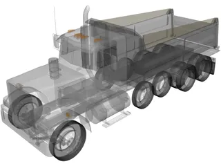 Western Star 5-axles Dump Truck 3D Model preview