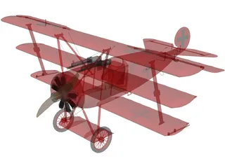 Fokker Dr.1 3D Model preview