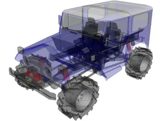 Toyota FJ40 Offroader (1980) 3D Model preview