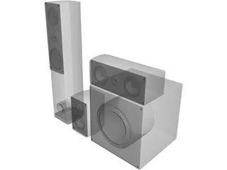 Speakers 3D Model preview