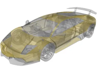 Lamborghini Murcielago LP670 3D Model preview