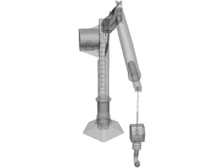 Hydraulic Crane 3D Model preview