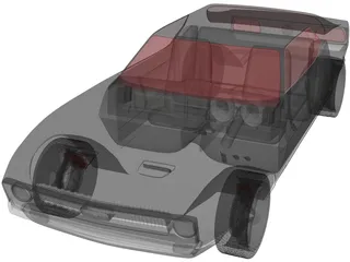 Ford Mustang Coupe (1971) 3D Model preview
