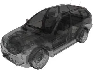 BMW X5 E53 4.8 iS (2006) 3D Model preview