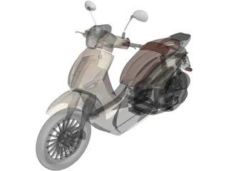 Piaggio Beverly Tourer 200cc Scooter 3D Model preview