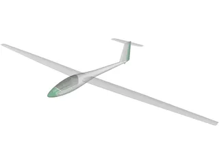 LAK-11 Nida Glider 3D Model preview