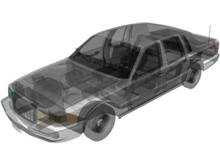 Lincoln Towncar (1991) 3D Model preview
