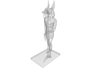 Anubis Statue 3D Model preview