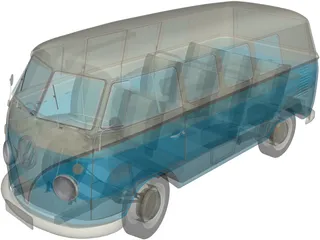 Volkswagen Camper Van 3D Model preview