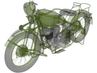 Sokol 1000 Motorbike 3D Model preview