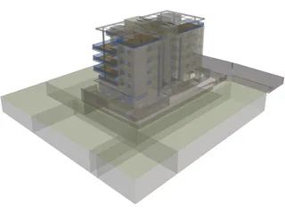 Apartment Building 3D Model preview