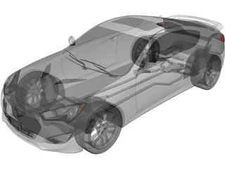 Hyundai Genesis Coupe (2013) 3D Model preview