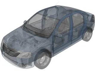 Dacia Logan (2009) 3D Model preview