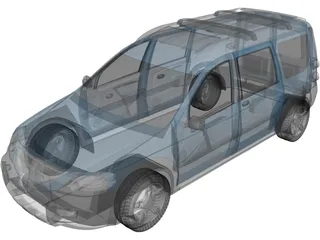 Dacia Logan Steppe Concept (2006) 3D Model preview