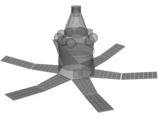 Military Satellite Flash 1T 3D Model preview
