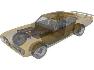 Dodge Super Bee (1970) 3D Model preview