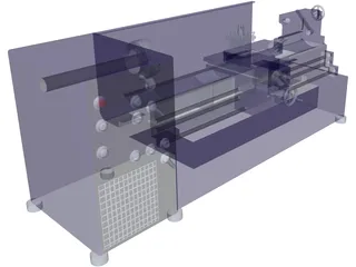Lathe 3D Model preview