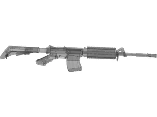 M4 Assault Rifle 3D Model preview