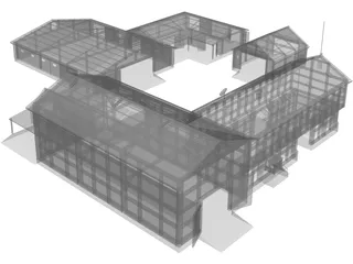 Farm Buildings 3D Model preview