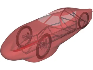 Supermileage Car SDSMT 3D Model preview