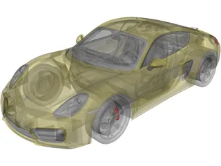 Porsche Cayman S (2013) 3D Model preview