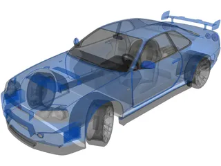 Nissan Skyline GT-R 3D Model preview