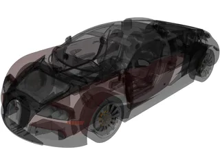 Bugatti Veyron 16.4 (2009) 3D Model preview