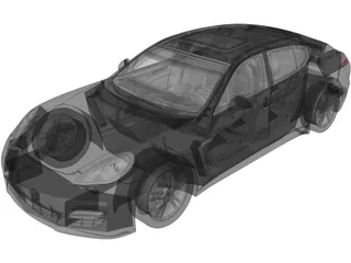 Porsche Panamera Turbo S (2012) 3D Model preview