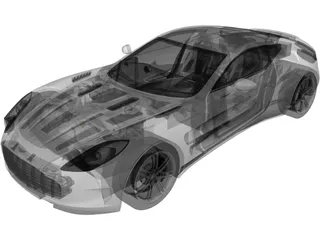 Aston Martin ONE-77 (2010) 3D Model preview