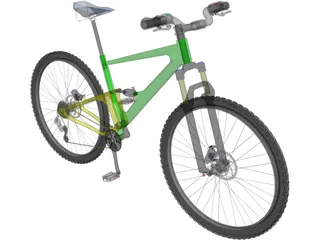 Mountain Bike Full Suspension 3D Model preview