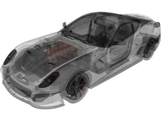 Ferrari 599 GTO (2011) 3D Model preview