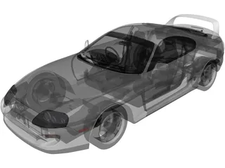 Toyota Supra RZ (1998) 3D Model preview