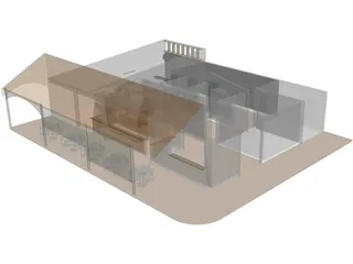 Cafeteria 3D Model preview
