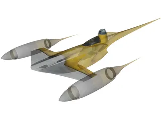 Star Wars Naboo Fighter 3D Model preview
