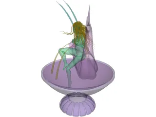 Medusa Fountain 3D Model preview