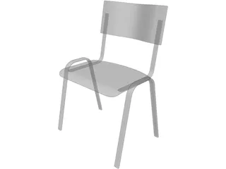 Classroom Chair 3D Model preview