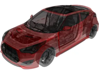 Hyundai Veloster Turbo (2013) 3D Model preview