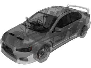 Mitsubishi Lancer Evolution X (2008) 3D Model preview