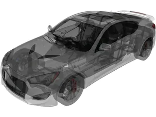 Hyundai Genesis Coupe (2013) 3D Model preview