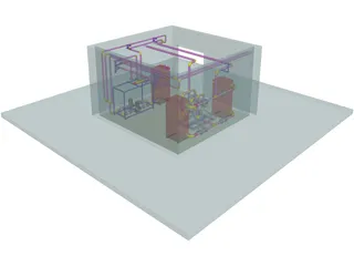 Electric Boiler Room 3D Model preview