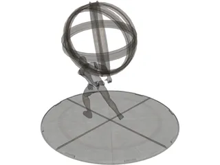 Ruins Statue 3D Model preview
